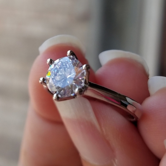 Swarovski Jewelry - Swarovski Element 925 Silver 1.25ct Solitaire Ring